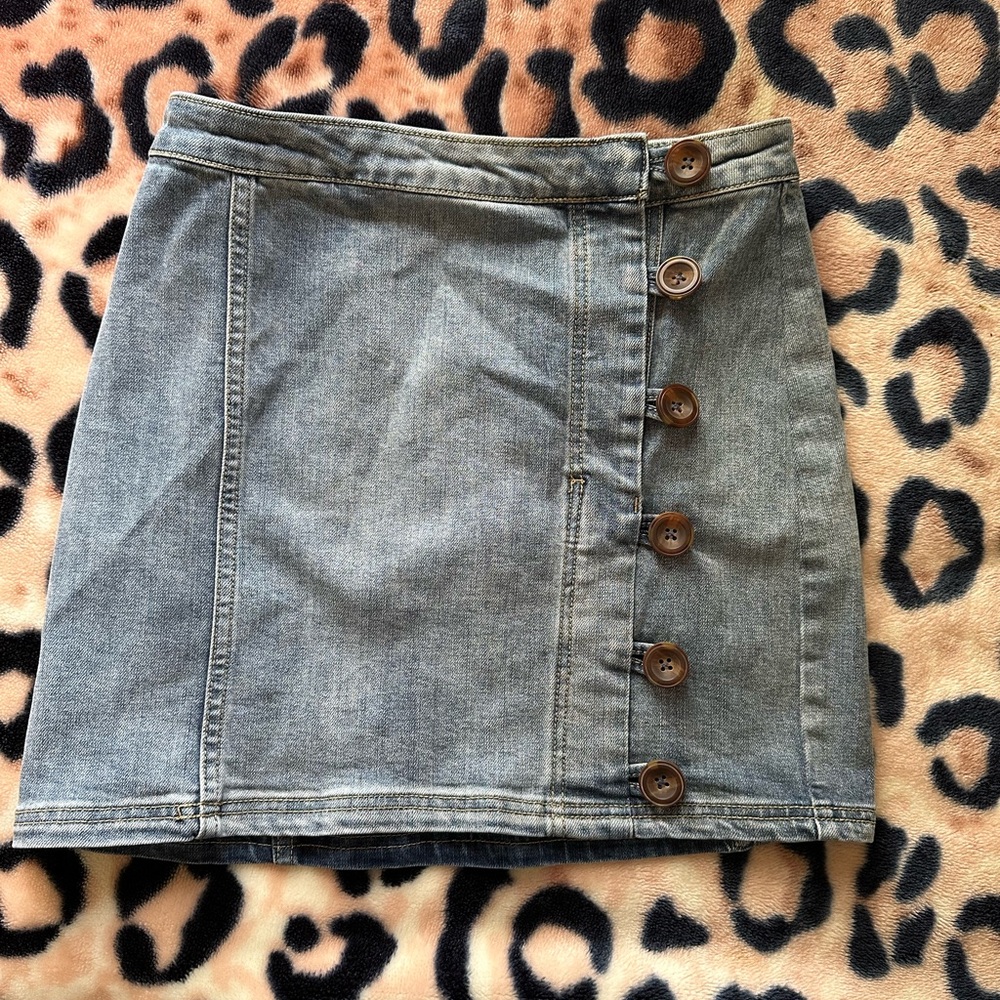 Denim mini skirt